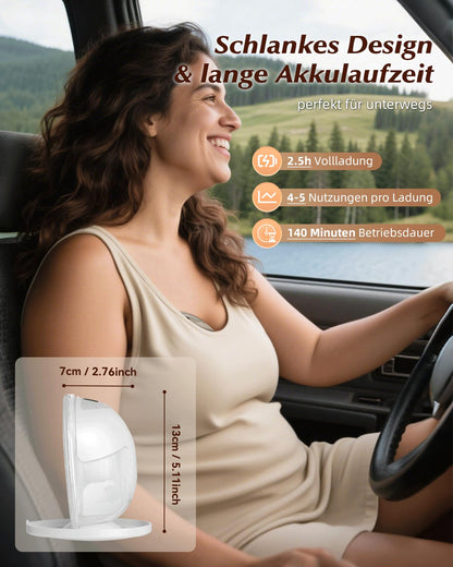 KISSBOBO K5 Elektrische Doppel-Milchpumpe, freihändig, Beige