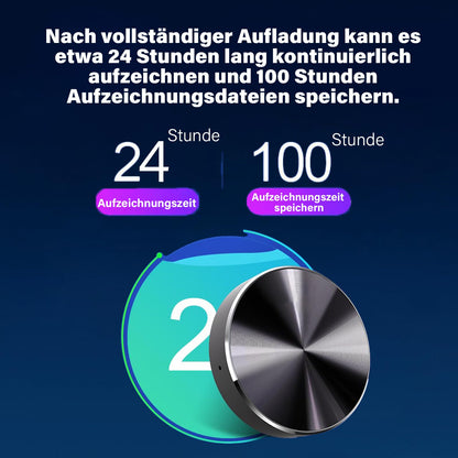DizerLin Q37X Mini Diktiergerät, digitaler Voice Recorder mit Magnet