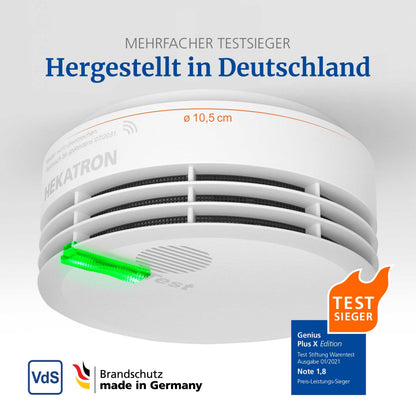 Hekatron Genius Plus X Funkrauchmelder, vernetzbar, 10-Jahre-Batterie
