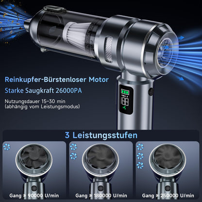 HOVIN Akku Handstaubsauger kabellos 26000 Pa mit HEPA-Filter