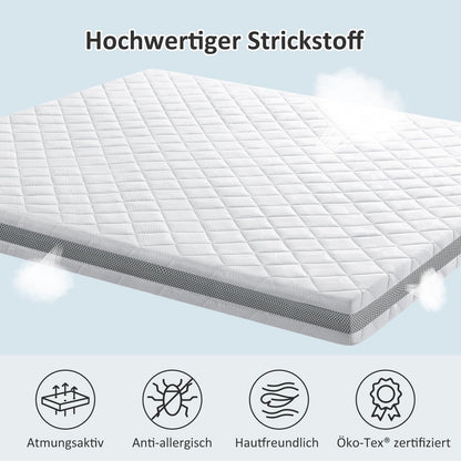 BedStory Gel-Matratzentopper 160x200 cm, H3/H4, 10 cm Kaltschaum