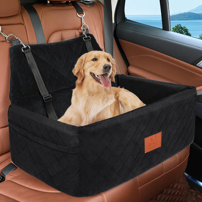 PetCare Hunde Autositz – Rücksitz für mittlere & grosse Hunde, dunkelgrau, rechteckig. Zum sicheren Transport von Hunden im Auto.