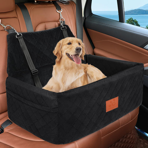 PetCare Hunde Autositz – Rücksitz für mittlere & grosse Hunde, dunkelgrau, rechteckig. Zum sicheren Transport von Hunden im Auto.