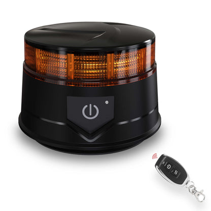 Agrieyes AG-W16R LED Rundumleuchte mit Akku und Fernbedienung, gelb – Warnlicht mit Magnetfuss