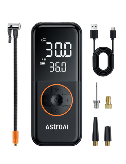 AstroAI Elektrische Luftpumpe AIRUN L4, Akku 6600 mAh, 10,3 bar