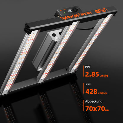 Spider Farmer SE1500 LED Grow Lampe Samsung 301H EVO 70x70CM