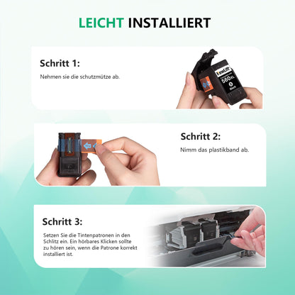 NewLift 560XL 561XL Druckerpatronen für Canon Pixma, Schwarz + Farbe