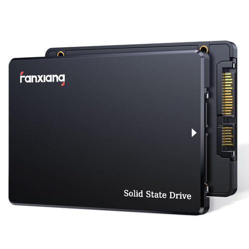 fanxiang S101Q SATA SSD 1TB - 2.5 Zoll Internes Laufwerk. Rechteckiger, schwarzer Datenspeicher für PC/Laptop.