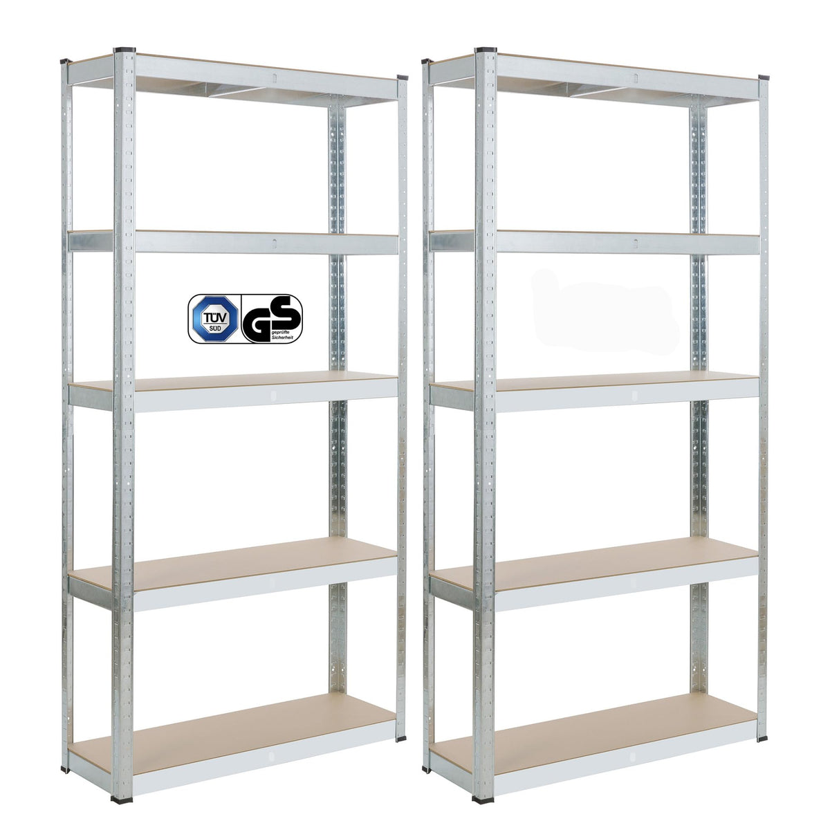 Arebos Schwerlastregal 2er Set, Steckregal 180x90x30 cm, 875 kg