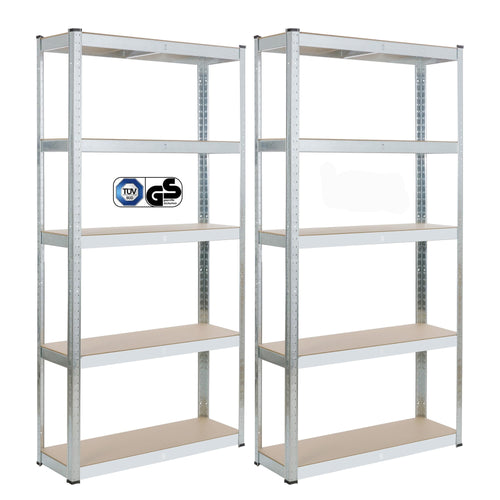 Arebos Schwerlastregal 2er Set, Steckregal 180x90x30 cm, 875 kg