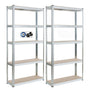 Arebos Schwerlastregal 2er Set, Steckregal 180x90x30 cm, 875 kg