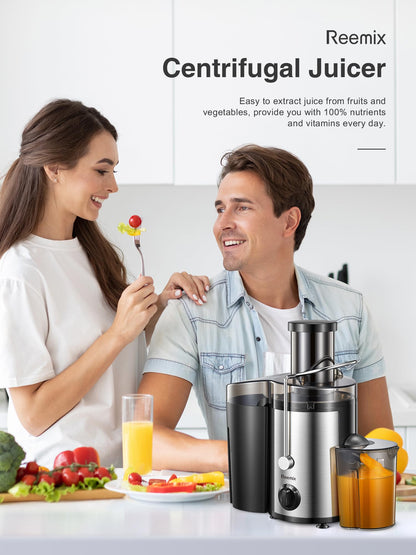 Reemix Zentrifugal-Entsafter 500H, 800 W, 72 mm Einfüllöffnung