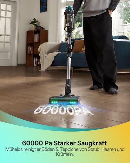 Vexilar V15Max Akku-Staubsauger mit Wischfunktion, 55 kPa, Saphirblau