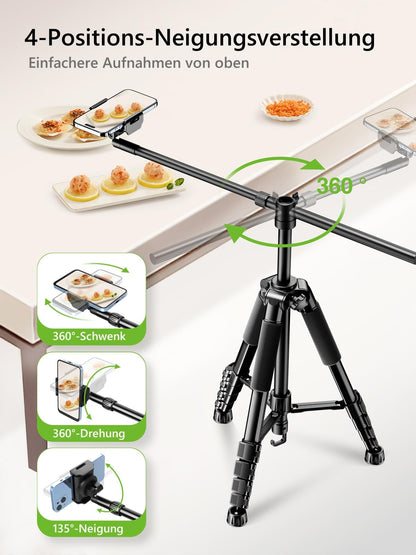 elitehood PT-10 Overhead Handy Stativ, 150 cm, 360° drehbar