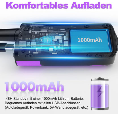 AWANFI Walkie Talkie Kinder 4er Set mit VOX und Taschenlampe