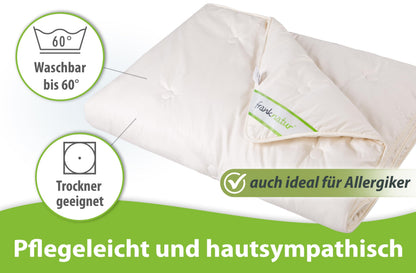 franknatur Ganzjahresdecke Lyocell Tencel Bettdecke 135x200