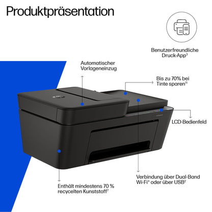 HP DeskJet 4320 Multifunktionsdrucker mit WLAN und Vorlageneinzug