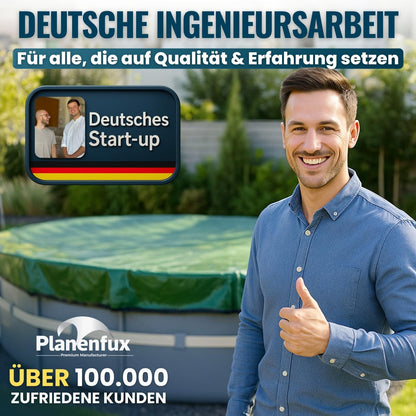 Planenfux Poolabdeckung rund 450 cm – Solar Ganzjährig