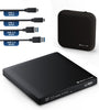 techPulse120 Imperator USB-C 4K Blu-ray Brenner - Alu Schwarz. Externer, flacher Aluminiumbrenner für 4K Blu-rays.
