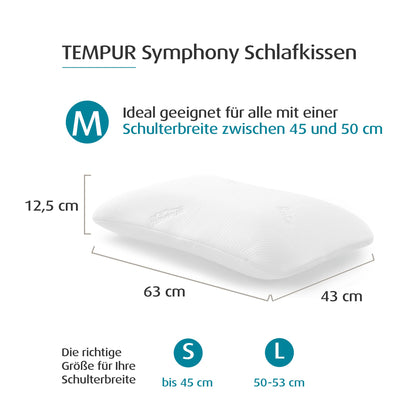 TEMPUR Symphony Schlafkissen Ergonomisches Nackenstützkissen - Grösse M