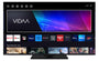 Toshiba 50UV3463DAW 50 Zoll 4K UHD HDR VIDAA Smart TV. Rechteckiger, schwarzer Fernseher für 4K HDR Wiedergabe und Smart-TV-Funktionen.