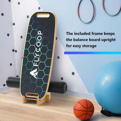 Flycoop Balance Board mit Rolle – Wackelbrett für Erwachsene
