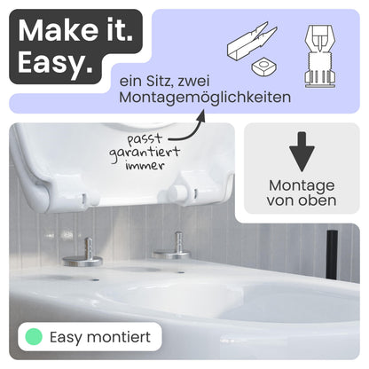 instmaier Alma WC-Sitz mit Absenkautomatik - Oval, Weiss