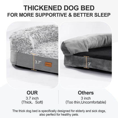 Gimars Orthopädisches Hundebett für Grosse Hunde XL Halbrund