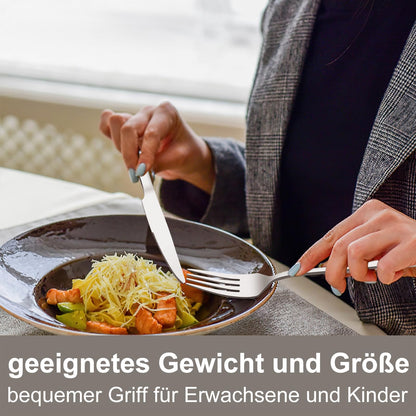 Deedro Besteck Set 60-teilig, Edelstahl Essbesteck für 12 Personen