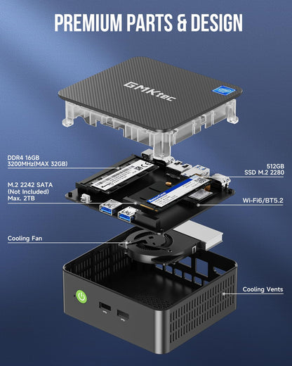 GMKtec G3 Plus Mini PC - Intel N150, 16GB RAM, 1TB SSD