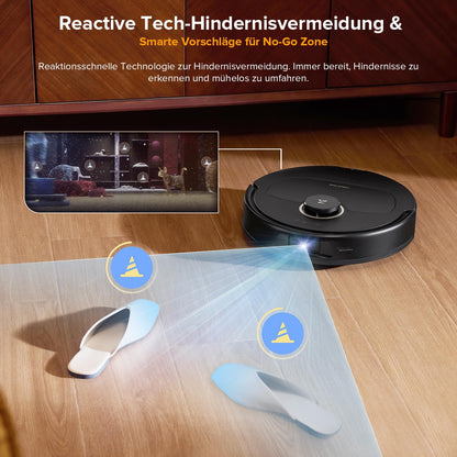 roborock Qrevo S5V Saugroboter mit Wischfunktion, Schwarz