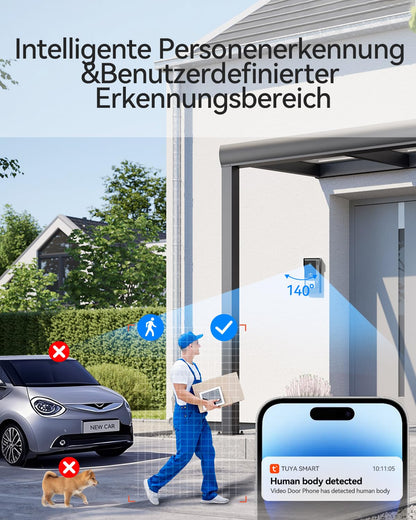 TMEZON IP Video Türsprechanlage 2-Draht - 7'' Touchscreen 1 Familie