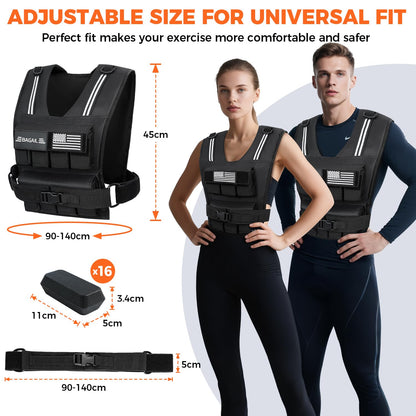 BAGAIL Hochleistungs-Fitnessweste Krafttraining – Verstellbar