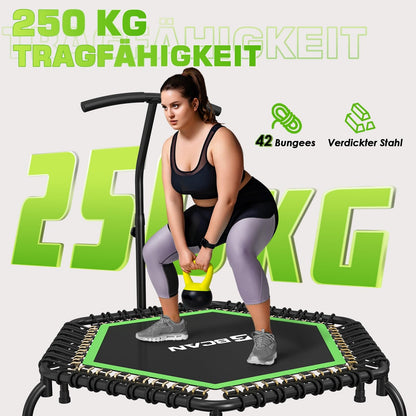 BCAN Fitness Trampolin Erwachsene Ø 122 cm - T-Griff