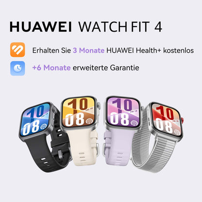 HUAWEI Watch FIT 4 Smartwatch, Fitness Tracker, 5ATM, Lila