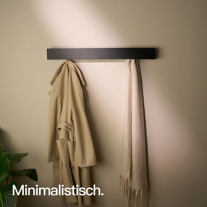 Designfabrik Hamburg Wandgarderobe Metall 80cm Matt Schwarz