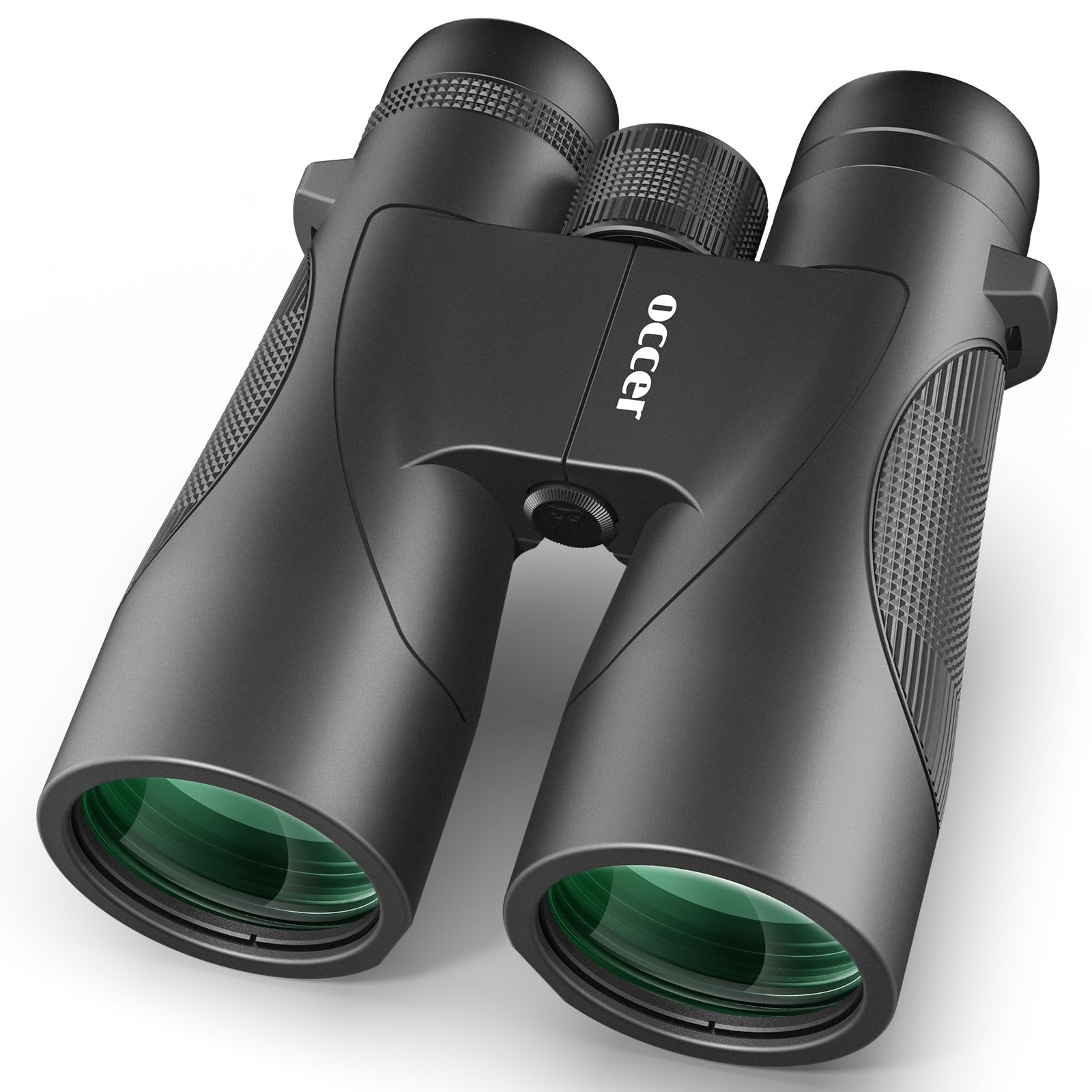 occer 12x50 Hochleistungs-Fernglas. Schwarzes, robustes Fernglas für präzise Beobachtungen bei Vogelbeobachtung & Jagd.