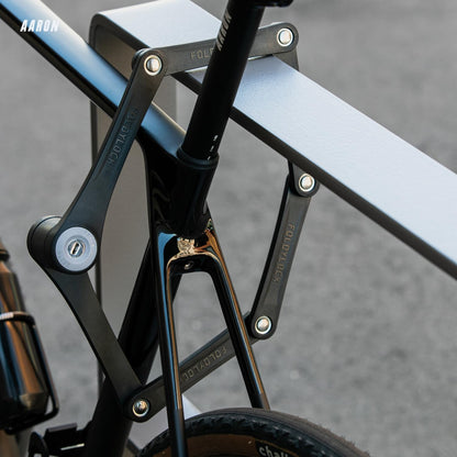 AARON Hochsicherheit Faltschloss Stufe 14 Fahrradschloss – Schwarz