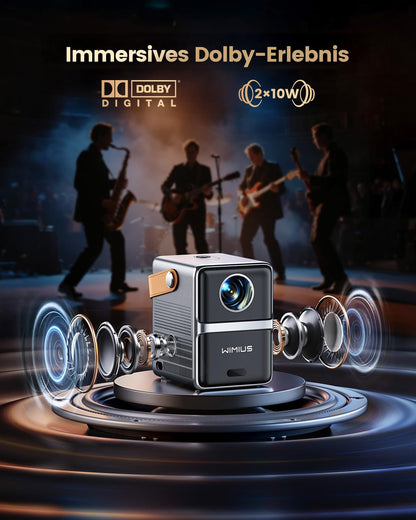WiMiUS P61 PRO Mini Beamer Full HD 1080P Smart Projektor WLAN 6