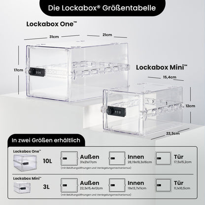 Lockabox One abschliessbare Aufbewahrungsbox mit Zahlenschloss