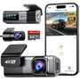 Navycrest Q7 Dashcam Auto vorne hinten, 4K+1080P mit 5GHz WiFi, kompakte Dual-Autokamera
