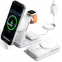KPON S28 3-in-1 MagSafe Ladestation für iPhone, Apple Watch, AirPods, weiss, faltbar