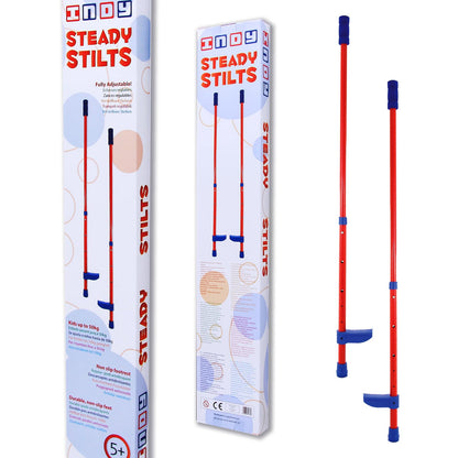 Indy Steady Stelzen – verstellbare Kinderstelzen aus Aluminium, rot