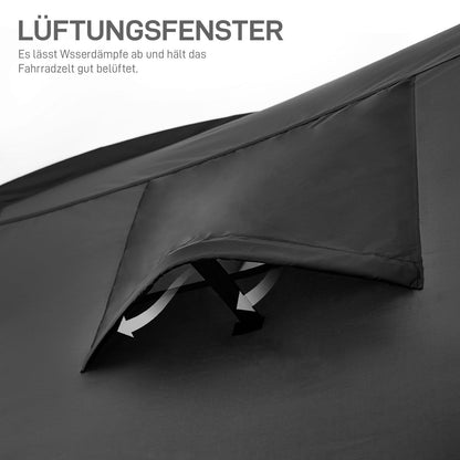 EVER ADVANCED Fahrradzelt für 2-3 Fahrräder wasserdicht 200x120x165cm