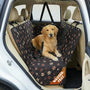 Hainberger Hundedecke Auto Rückbank 4-in-1 wasserdicht 137x147 cm, Autoschondecke mit Sichtfenster und Muster