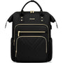 LOVEVOOK Rucksack Damen, 15,6 Zoll Laptop, wasserdicht, Schwarz