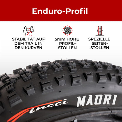 Fincci Fahrradreifen 29 Zoll 29x2.25, Paar mit 1 mm Pannenschutz