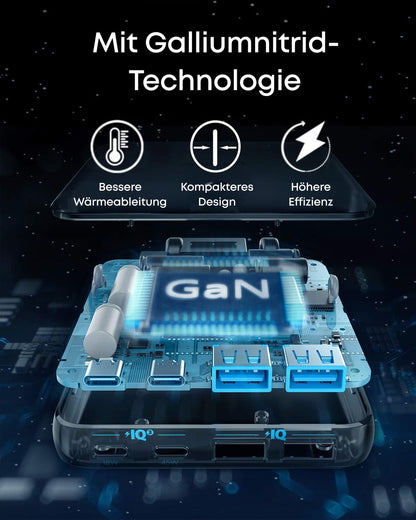 Anker PowerPort Atom III Slim 4-Port USB-C Schnellladegerät mit GaN