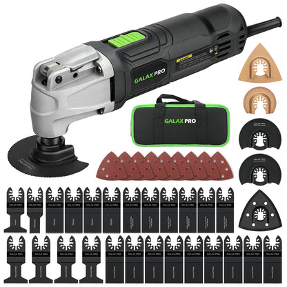 GALAX PRO Multifunktionswerkzeug 260W - 40-teilig Schnellspanner: Kompaktes oszillierendes Elektrowerkzeug zum Sägen, Schleifen, Schaben.