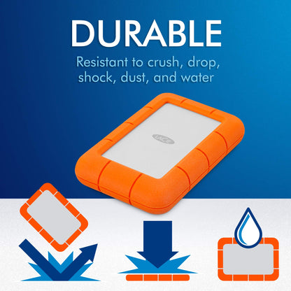 LaCie Rugged Mini Portable Externe Festplatte 4TB USB-C für PC/Mac